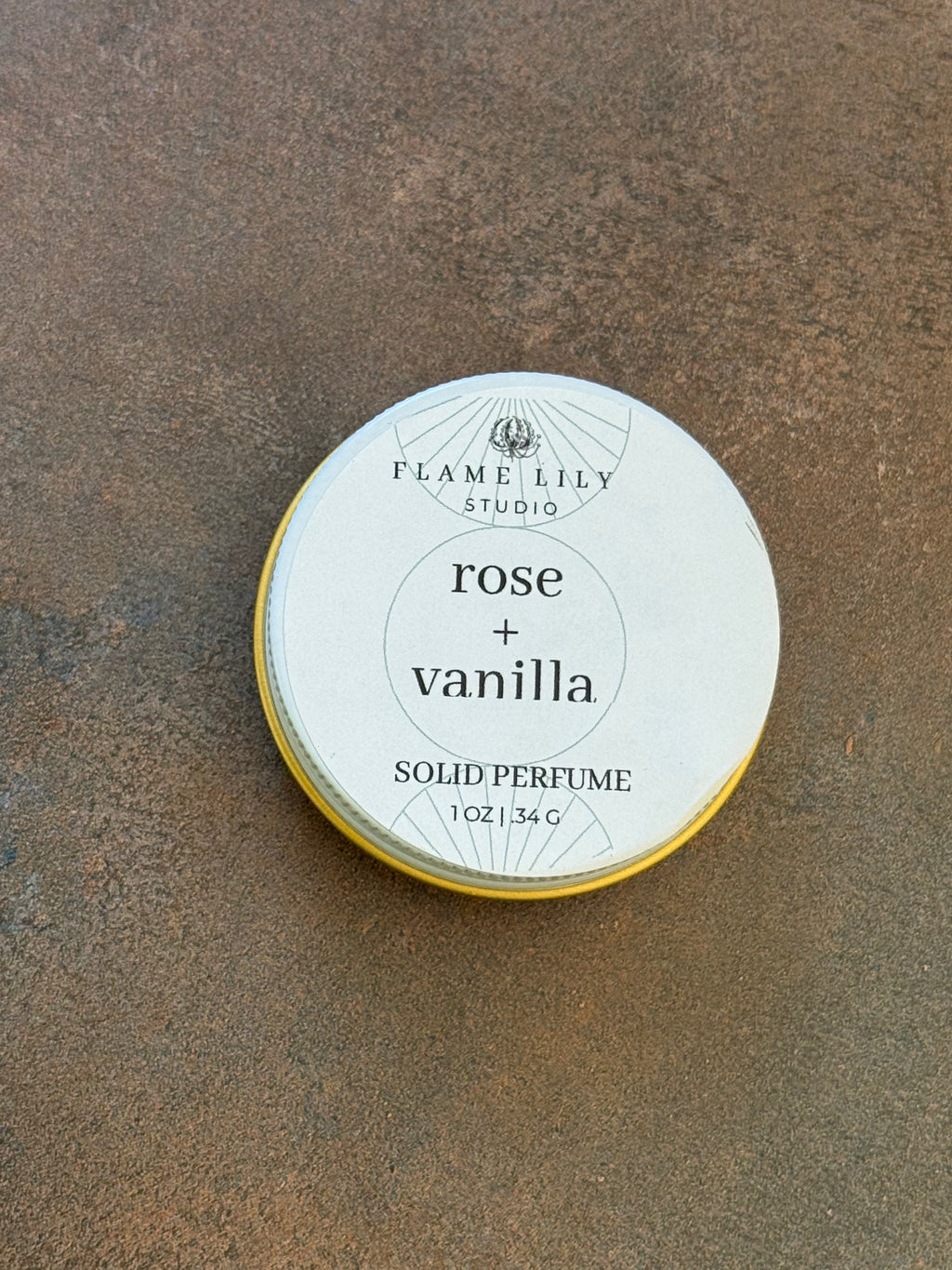 1 oz Solid Perfume - Vanilla +  Rose